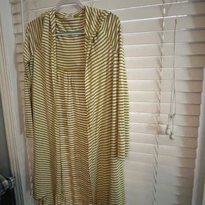 Yellow strip cardigan